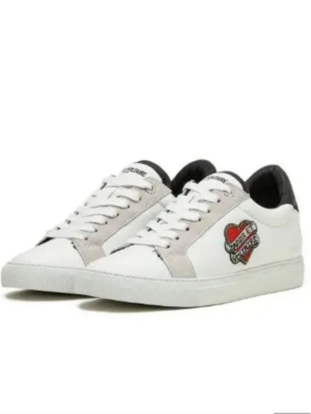 Zadig & VoltaireWomen's ZV1747 Smooth Tattoo Style Logo  Low Top Leather